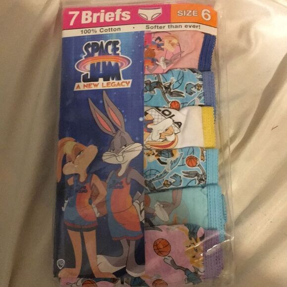 Space jam girls 7 pack  briefs underwear - Picture 1 of 4